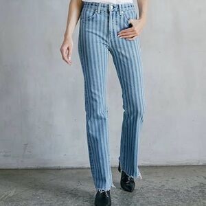 CQY x Anthropologie Bowie Straight Leg Jeans | Size 24 | NWT